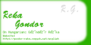 reka gondor business card